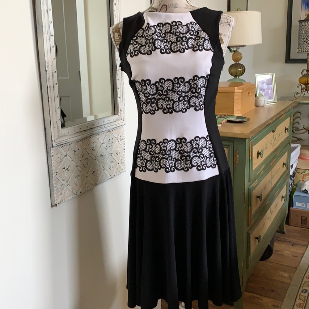 Feminine Joseph Ribkoff Black&White Dress